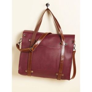 ModCloth Camp Director Tote in Mahogany NWT